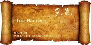 Fles Mariann névjegykártya